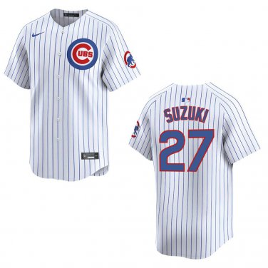 Cubs #27 Seiya Suzuki White Stitched Jersey