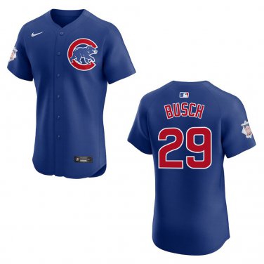 Cubs #29 Michael Busch Royal Blue Stitched Jersey