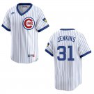Cubs #31 Ferguson Jenkins White Throwback Stitched Jersey