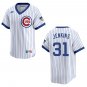 Cubs #31 Ferguson Jenkins White Throwback Stitched Jersey