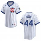 Cubs #44 Anthony Rizzo White Throwback Stitched Jersey