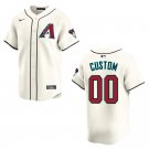Diamondbacks #00 Custom Name And Number Cream Stitched Jersey