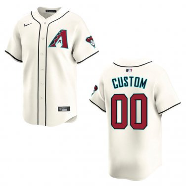 Diamondbacks #00 Custom Name And Number Cream Stitched Jersey