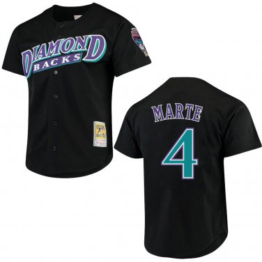 Diamondbacks #4 Ketel Marte Black Throwback Stitched Jersey