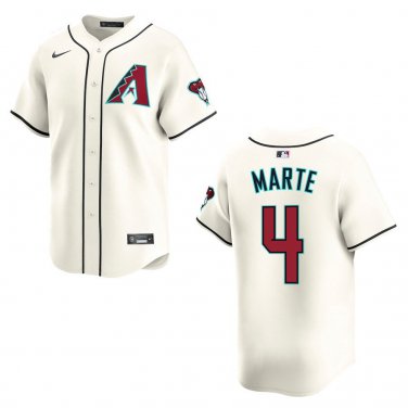 Diamondbacks #4 Ketel Marte Cream Stitched Jersey