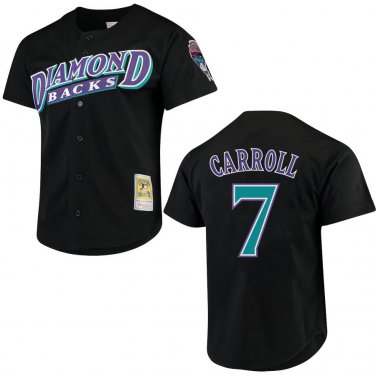 Diamondbacks #7 Corbin Carroll Black Throwback Stitched Jersey