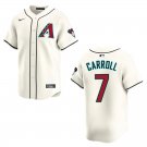 Diamondbacks #7 Corbin Carroll Cream Stitched Jersey