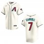 Diamondbacks #7 Corbin Carroll Cream Stitched Jersey