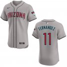 Diamondbacks #11 Jose Fernandez Gray Stitched Jersey