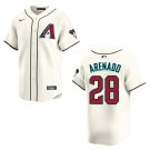 Diamondbacks #28 Nolan Arenado Cream Stitched Jersey