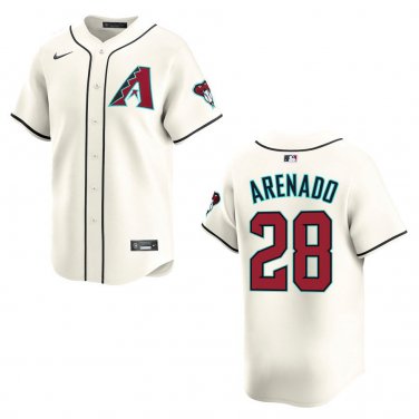 Diamondbacks #28 Nolan Arenado Cream Stitched Jersey