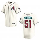 Diamondbacks #51 Randy Johnson Cream Stitched Jersey