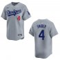 Dodgers #4 Duke Snider Gray Stitched Jersey