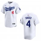 Dodgers #4 Duke Snider White Stitched Jersey