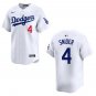 Dodgers #4 Duke Snider White Stitched Jersey