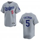 Dodgers #5 Freddie Freeman Gray Stitched Jersey