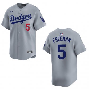 Dodgers #5 Freddie Freeman Gray Stitched Jersey
