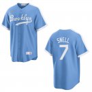 Dodgers #7 Blake Snell Light Blue Stitched Jersey