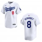 Dodgers #8 Enrique Hernandez White Stitched Jersey