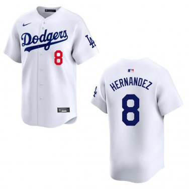Dodgers #8 Enrique Hernandez White Stitched Jersey