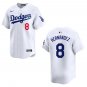 Dodgers #8 Enrique Hernandez White Stitched Jersey