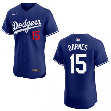 Dodgers #15 Austin Barnes Royal Blue Stitched Jersey