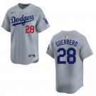 Dodgers #28 Pedro Guerrero Gray Stitched Jersey
