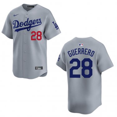 Dodgers #28 Pedro Guerrero Gray Stitched Jersey