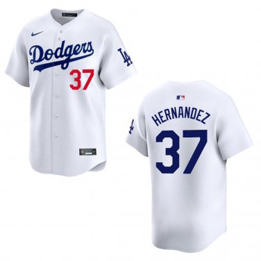 Dodgers #37 Teoscar Hernandez White Stitched Jersey