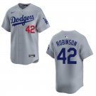 Dodgers #42 Jackie Robinson Gray Stitched Jersey