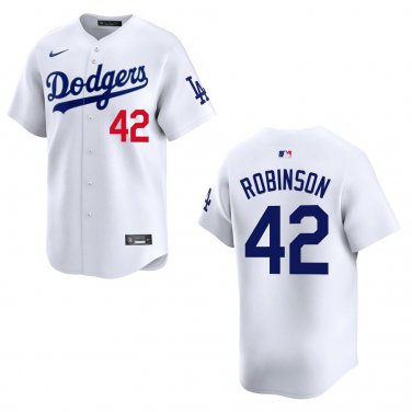 Dodgers #42 Jackie Robinson White Stitched Jersey