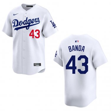 Dodgers #43 Anthony Banda White Stitched Jersey