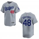 Dodgers #48 Brusdar Graterol Gray Stitched Jersey