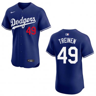 Dodgers #49 Blake Treinen Royal Blue Stitched Jersey