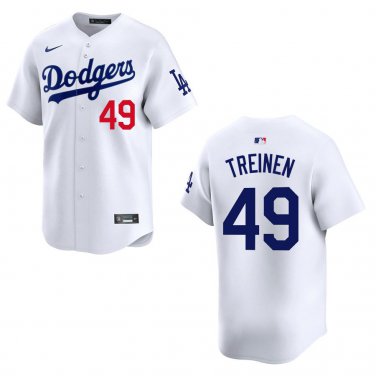 Dodgers #49 Blake Treinen White Stitched Jersey