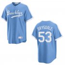 Dodgers #53 Don Drysdale Light Blue Stitched Jersey