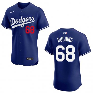 Dodgers #68 Dalton Rushing Royal Blue Stitched Jersey