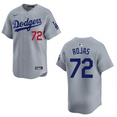 Dodgers #72 Miguel Rojas Gray Stitched Jersey