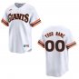 Giants #00 Custom Name And Number White Throwback Stitched Jersey