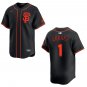 Giants #1 Luis Arraez Black Stitched Jersey