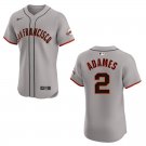 Giants #2 Willy Adames Gray Stitched Jersey