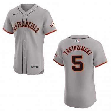 Giants #5 Mike Yastrzemski Gray Stitched Jersey