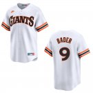 Giants #9 Harrison Bader White Throwback Stitched Jersey