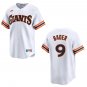 Giants #9 Harrison Bader White Throwback Stitched Jersey
