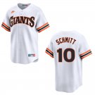 Giants #10 Casey Schmitt White Throwback Stitched Jersey