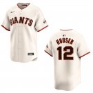 Giants #12 Adrian Houser Cream Stitched Jersey