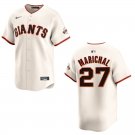 Giants #27 Juan Marichal Cream Stitched Jersey