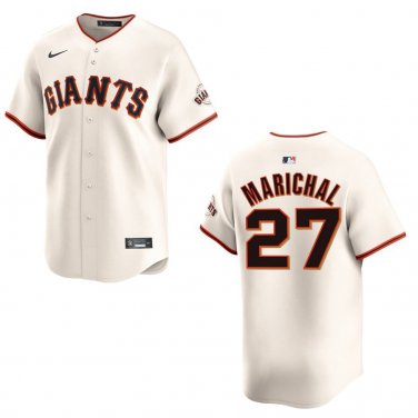 Giants #27 Juan Marichal Cream Stitched Jersey