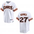 Giants #27 Willy Adames White Throwback Stitched Jersey