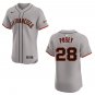 Giants #28 Buster Posey Gray Stitched Jersey